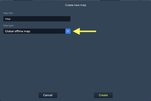 Criar novo mapa geográfico offline