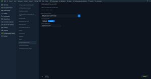 Configurações de tempo